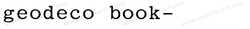 geodeco book字体转换